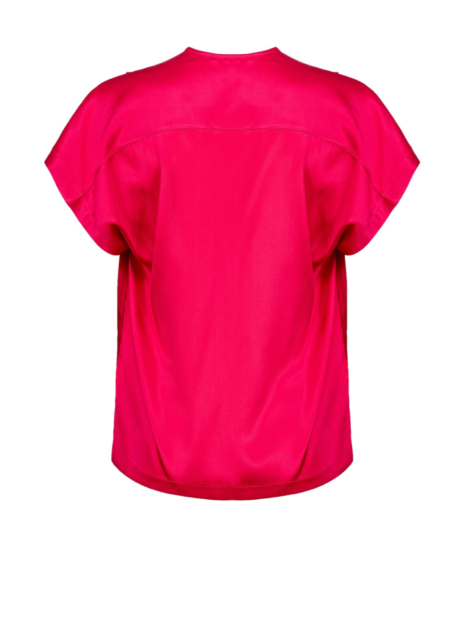 Shop Pinko Breve Silk Blouse In Pink
