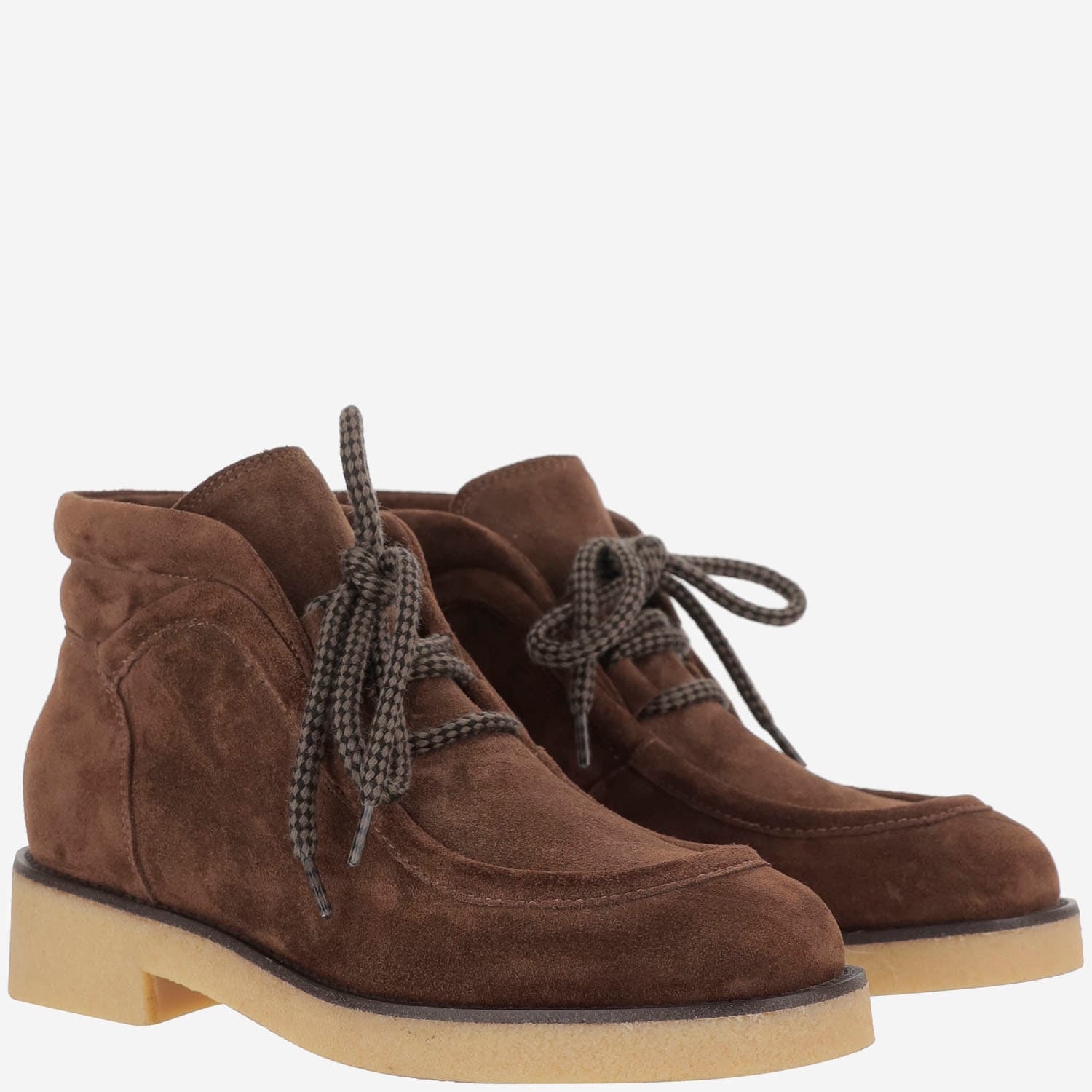 Sartore Lace-up Suede Boots In Multi