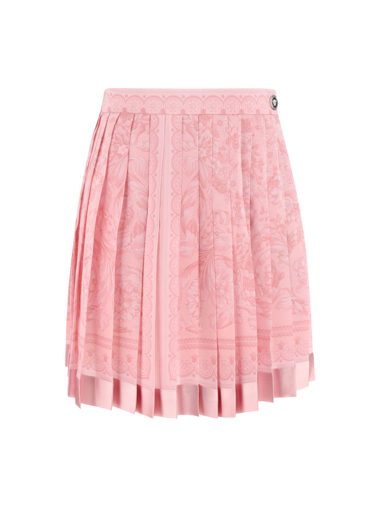 Shop Versace Mini Skirt In Rosa