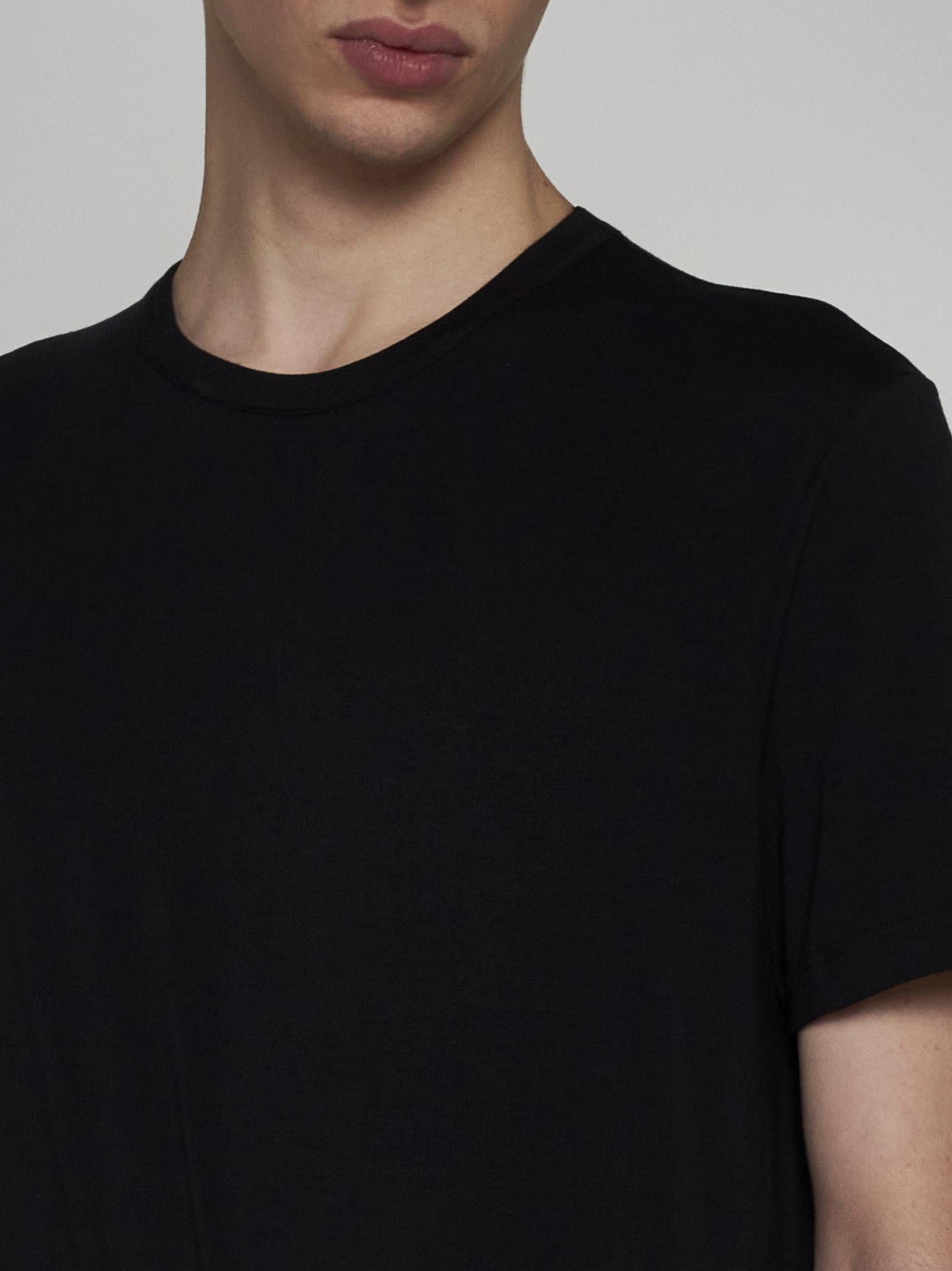 Palm Angels Cotton T-shirt Tripack In Black Black