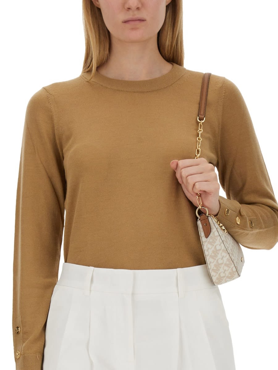 Shop Michael Kors Wool Jersey. In Beige