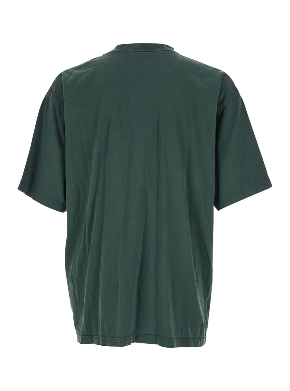 Balenciaga Short Sleeve Graphic Print T-shirt In Green