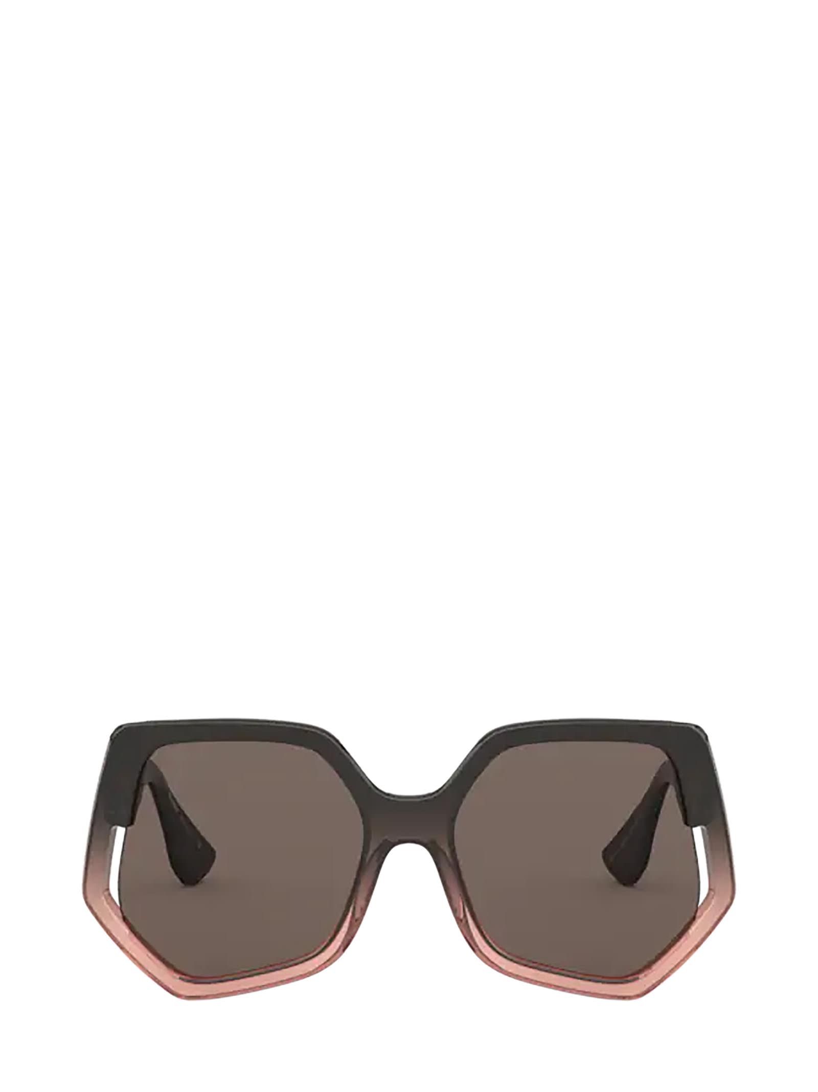 Miu Miu Miu Miu Mu 07vs Brown Gradient Transparent Sunglasses