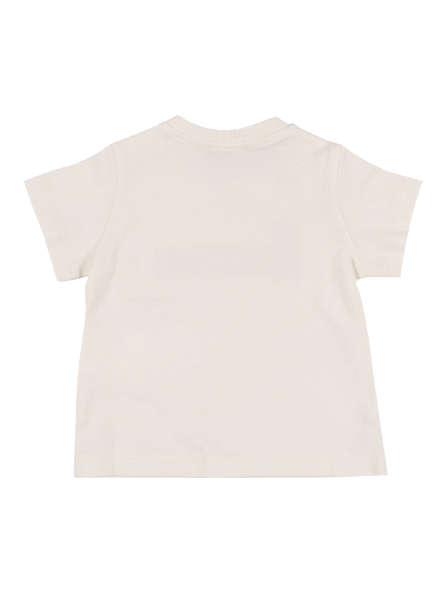 Moschino Ivory T-shirt For Babykids With Teddy Bear In White