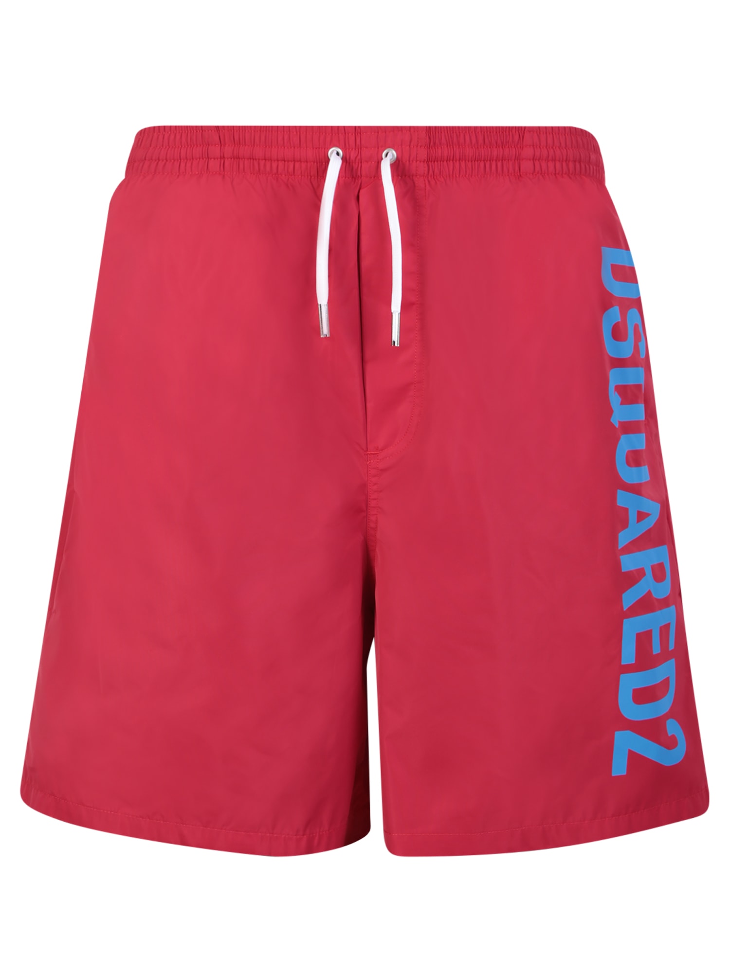 Red Technicolor Swim Shorts