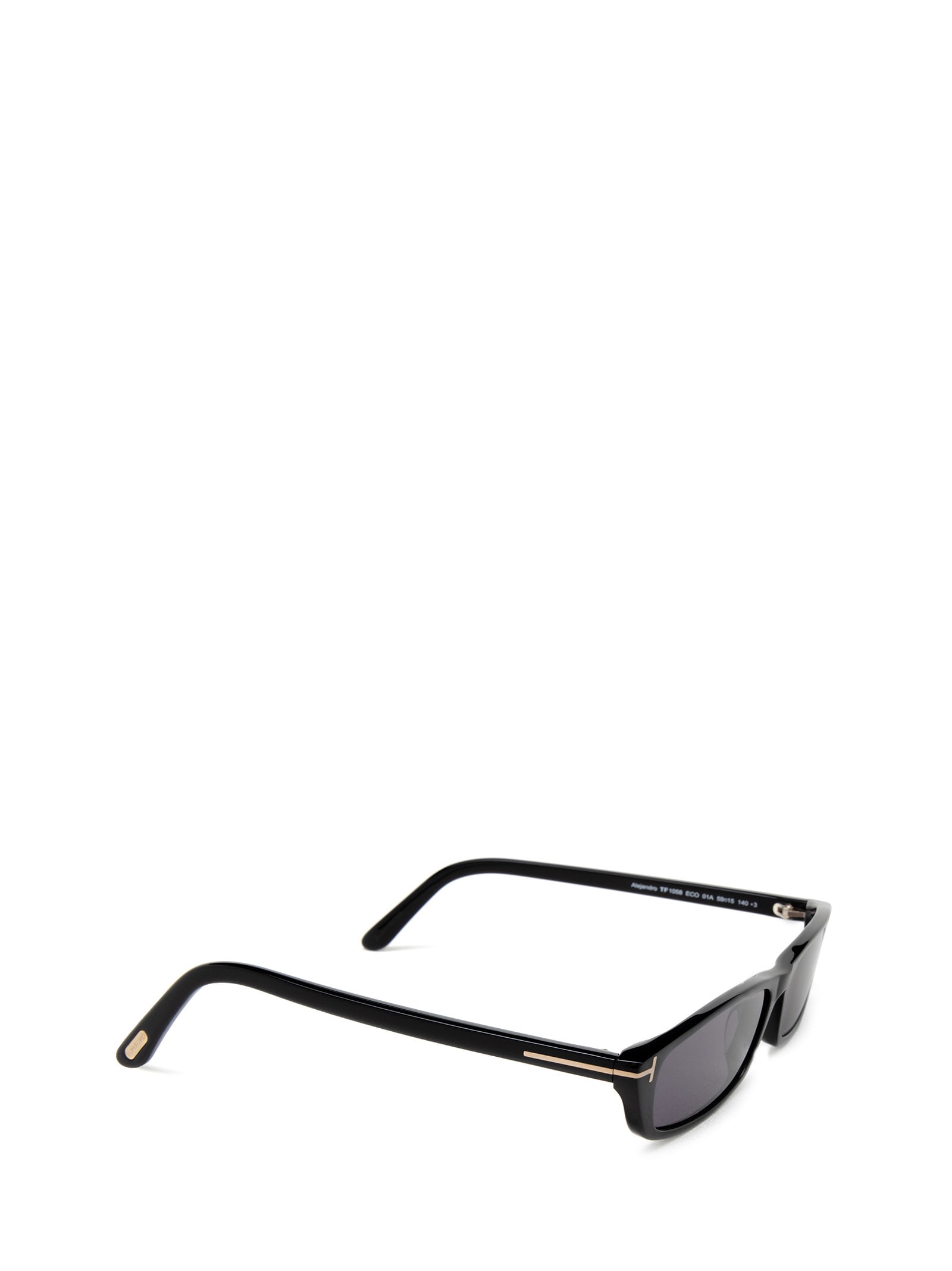 Shop Tom Ford Ft1058 Shiny Black Sunglasses