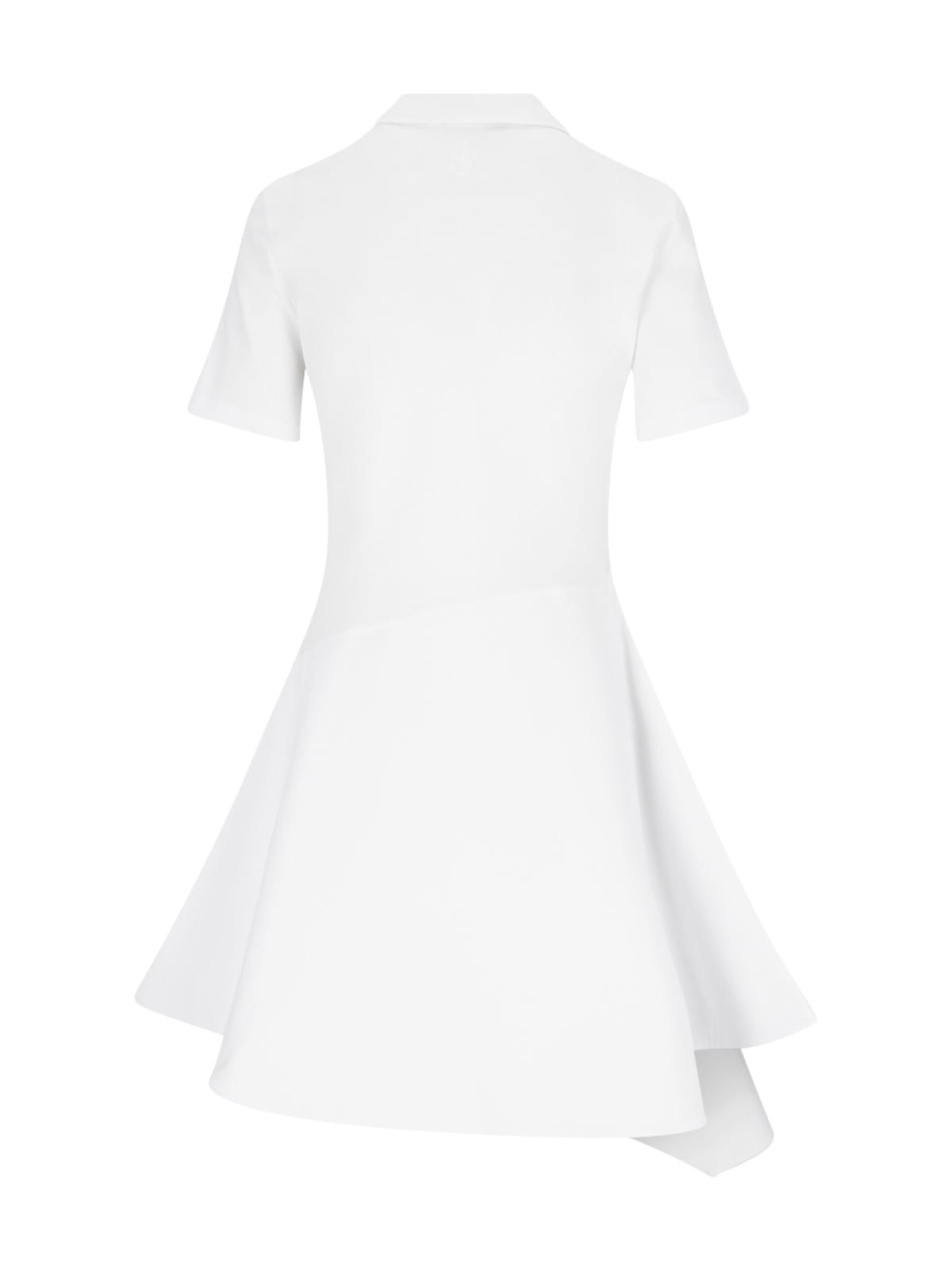 Shop Jw Anderson Asymmetrical Polo Dress In White