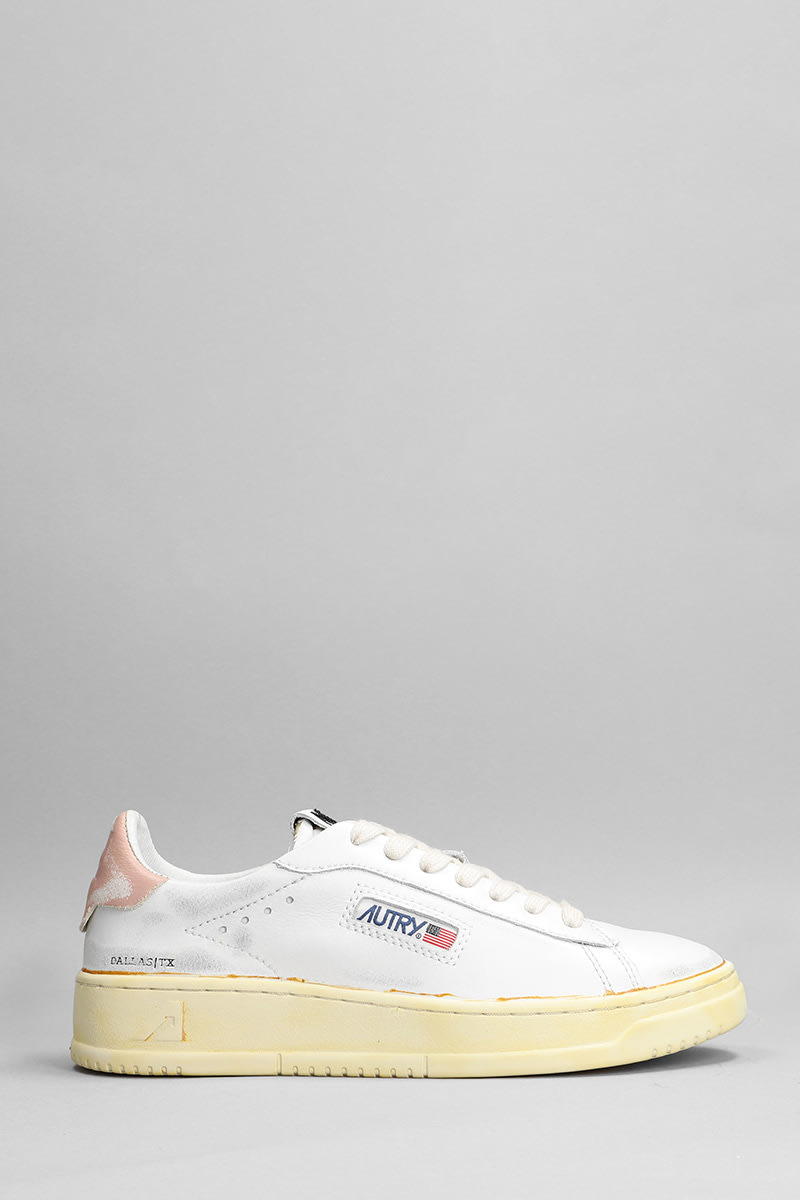 Autry Dallas Vintage Sneakers In White Leather