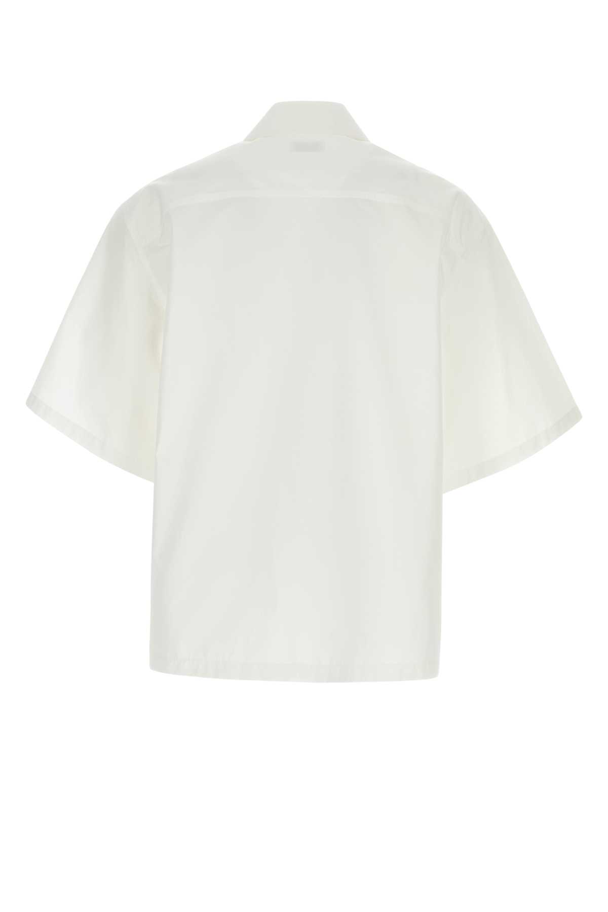 Shop Off-white White Cotton Oversize Shirt In Whtblk