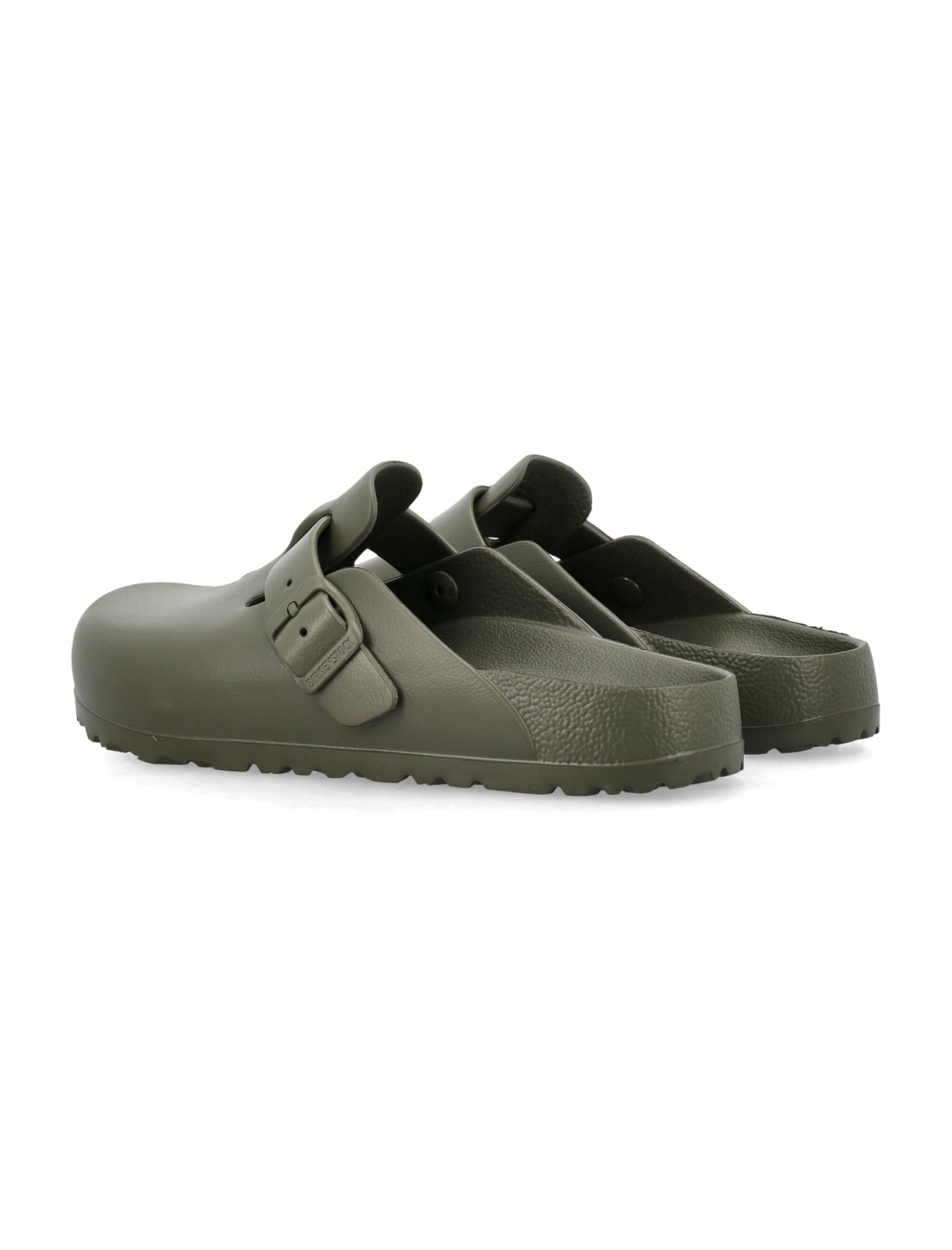 Shop Birkenstock Boston Eva In Khaki