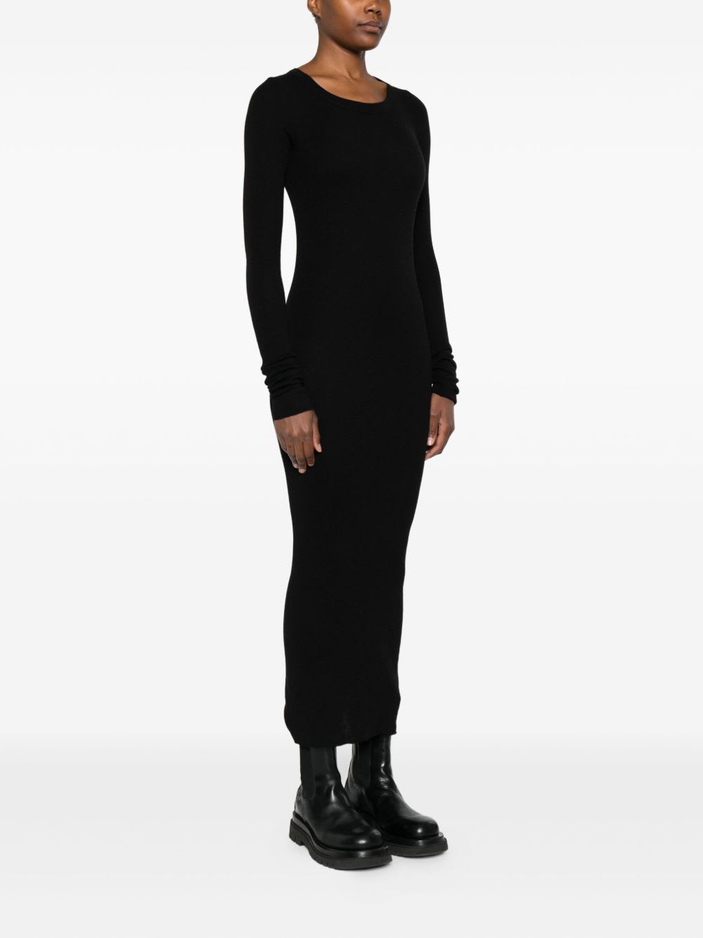 Rick Owens Midi Dress In Black
