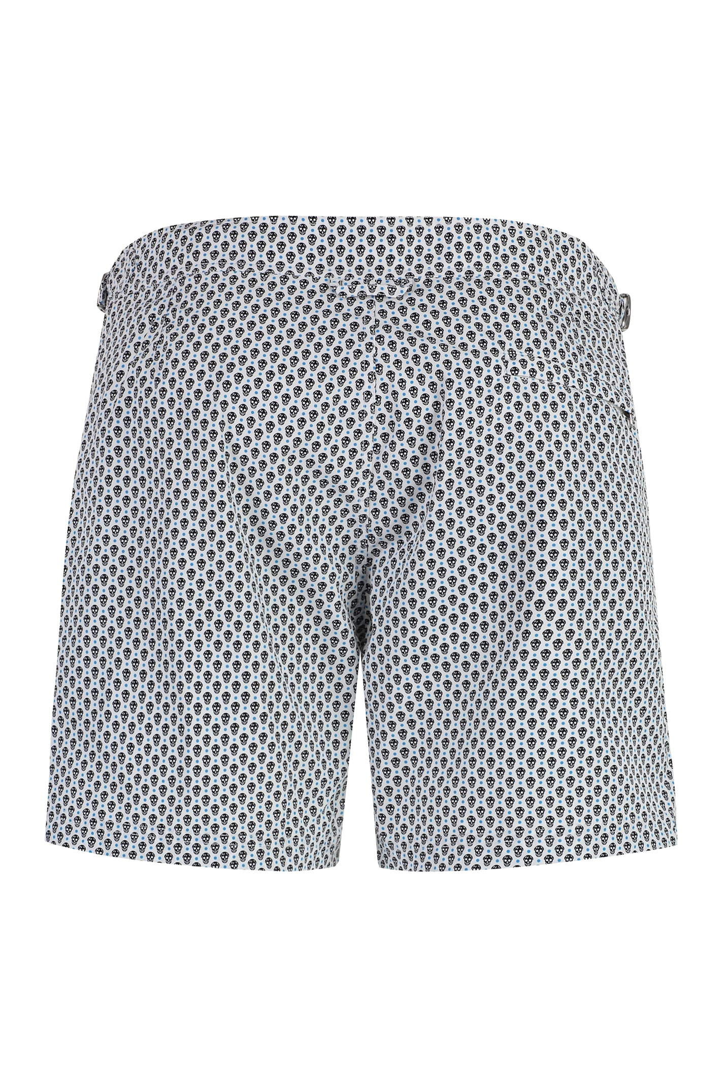 Alexander Mcqueen Alexander Mc Queen 549980 Man Ivory/lapis Blue Sea Clothing In White
