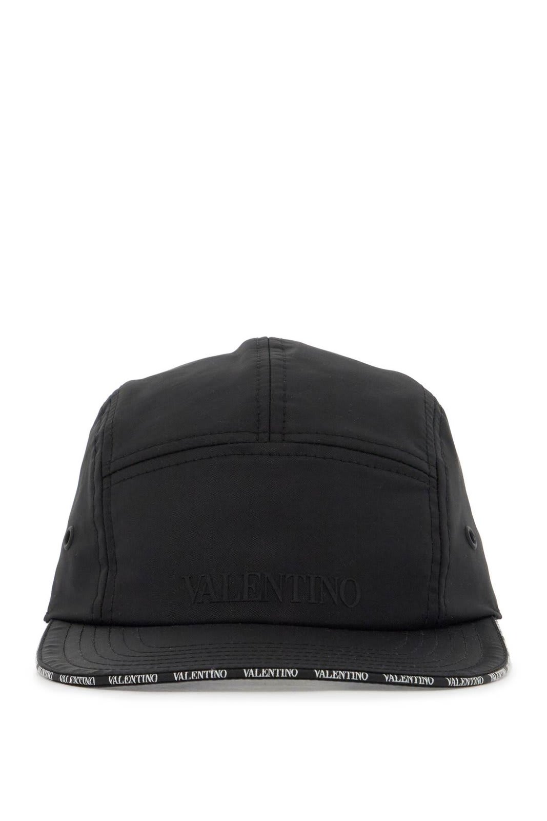 Shop Valentino Logo Embroidered Baseball Cap In Nero