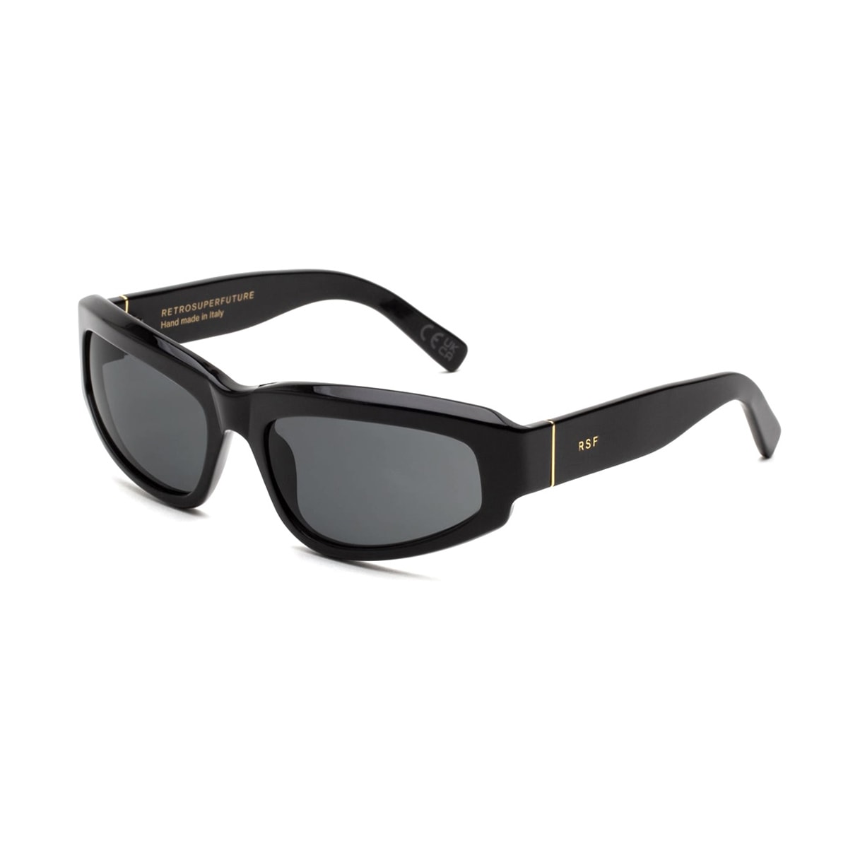 Shop Retrosuperfuture Motore Black 5ab Sunglasses In Nero