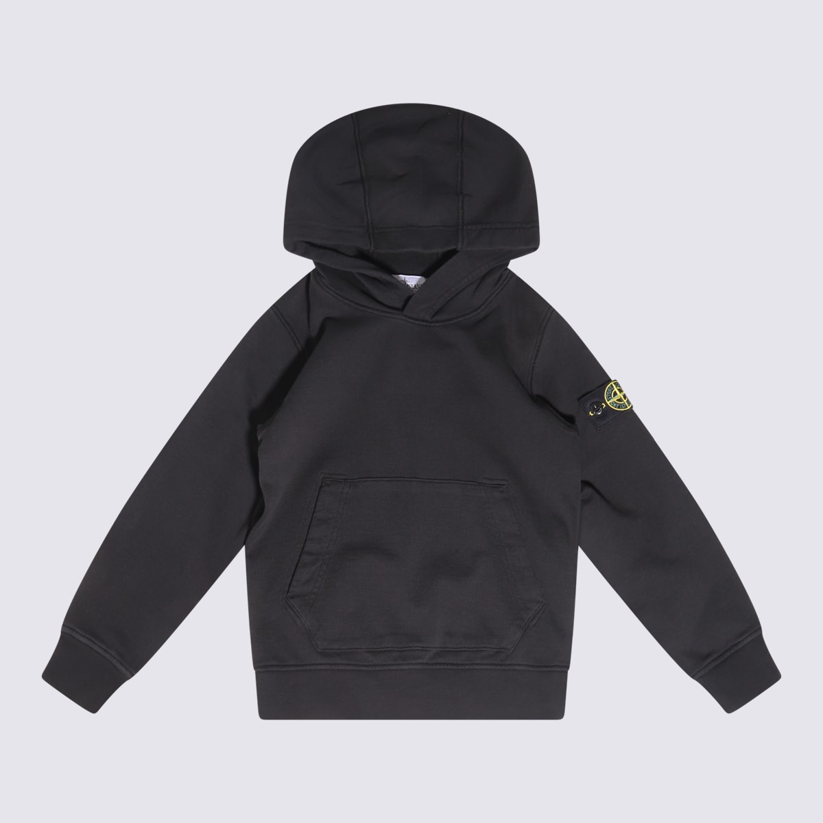 Stone Island Black Cotton Sweatshirt In Black