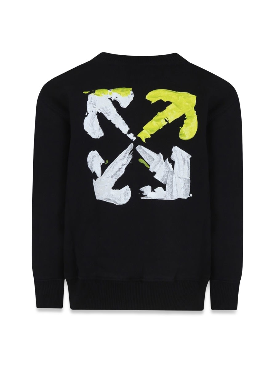 Shop Off-white Arrow Stitched Crewneck In Black