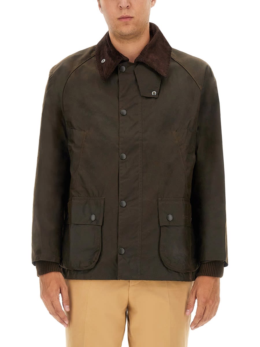 Barbour Classic Bedale Wax Jacket Aw25 Wax Cot Outw In Green