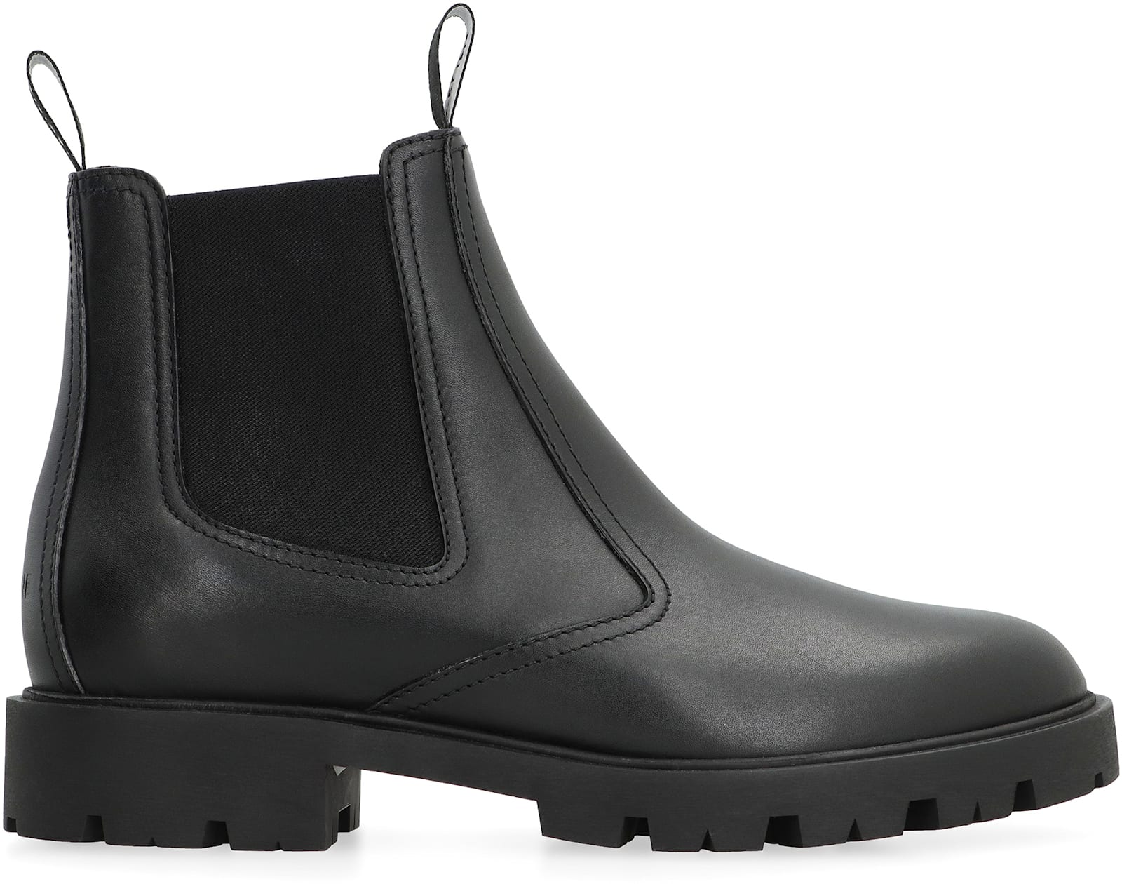 Celine Margaret Leather Chelsea Boots In Black