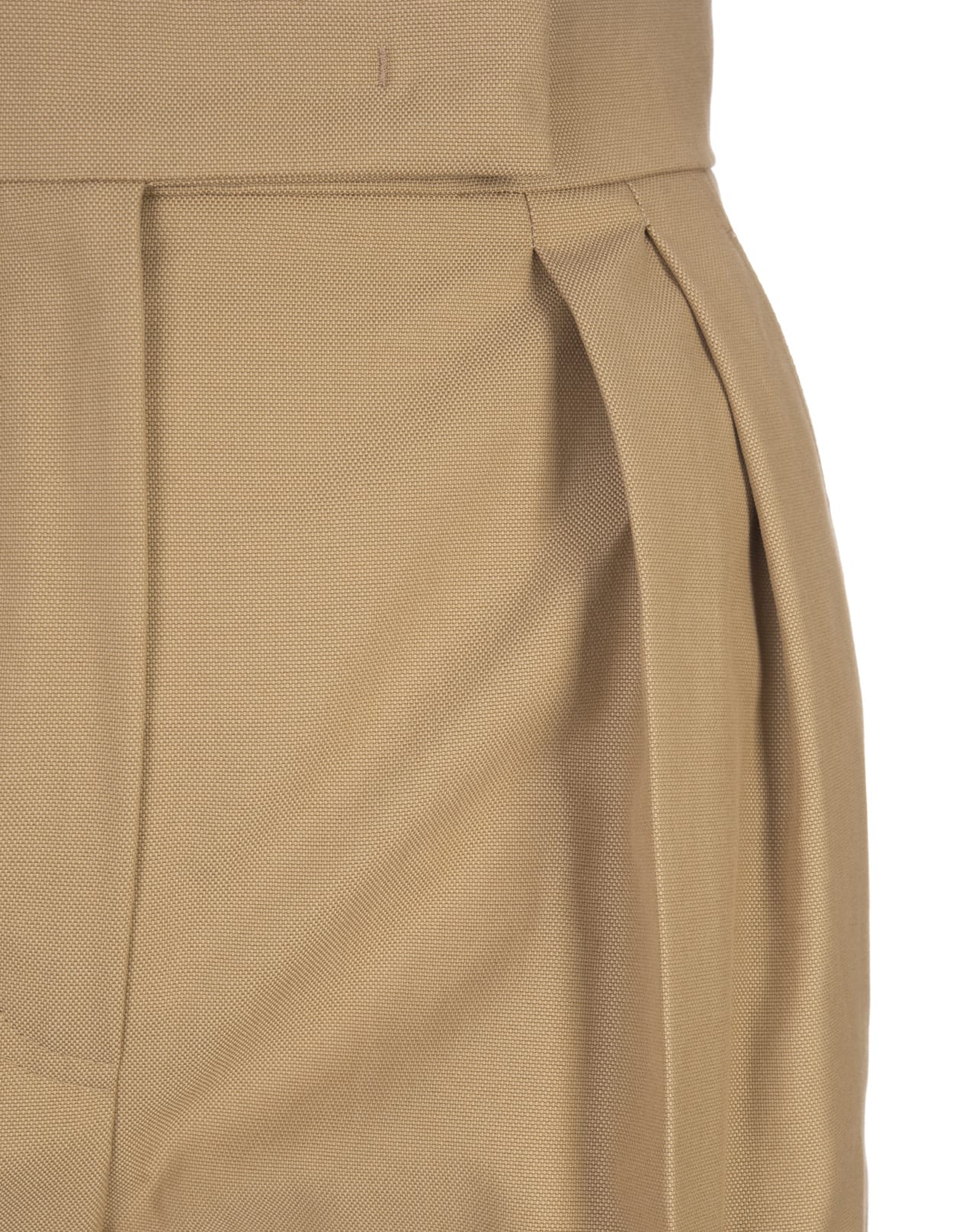 Shop Max Mara Light Brown Corte Trousers