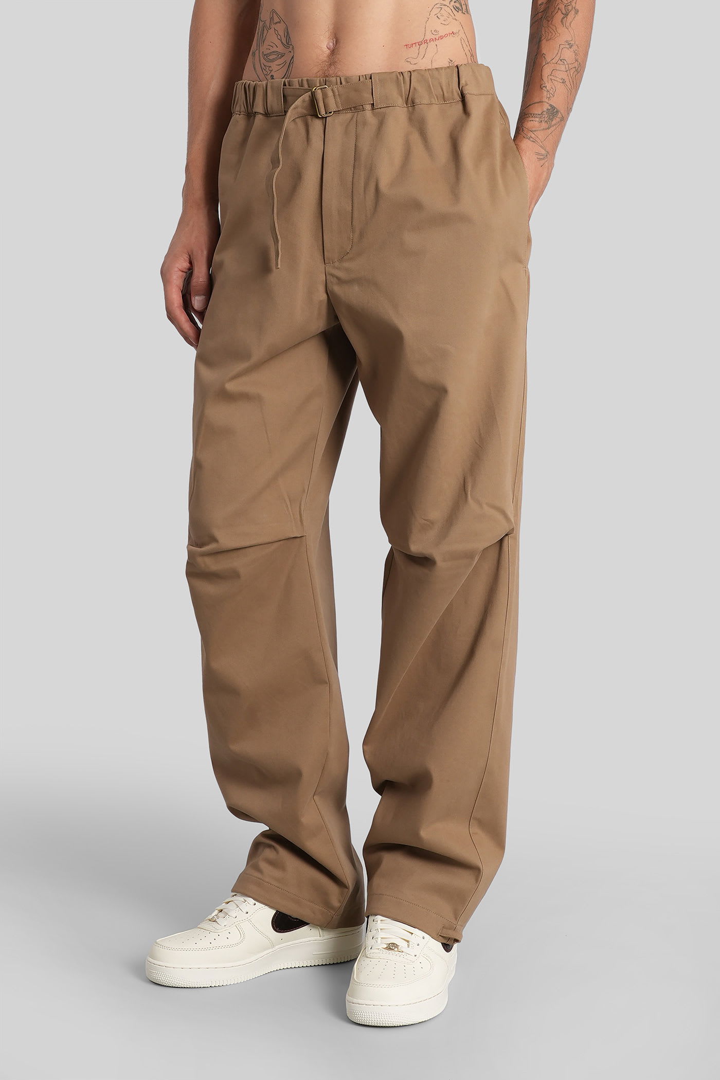 Darkpark Tobacco-coloured Jordan Wide Leg Trousers In Brown