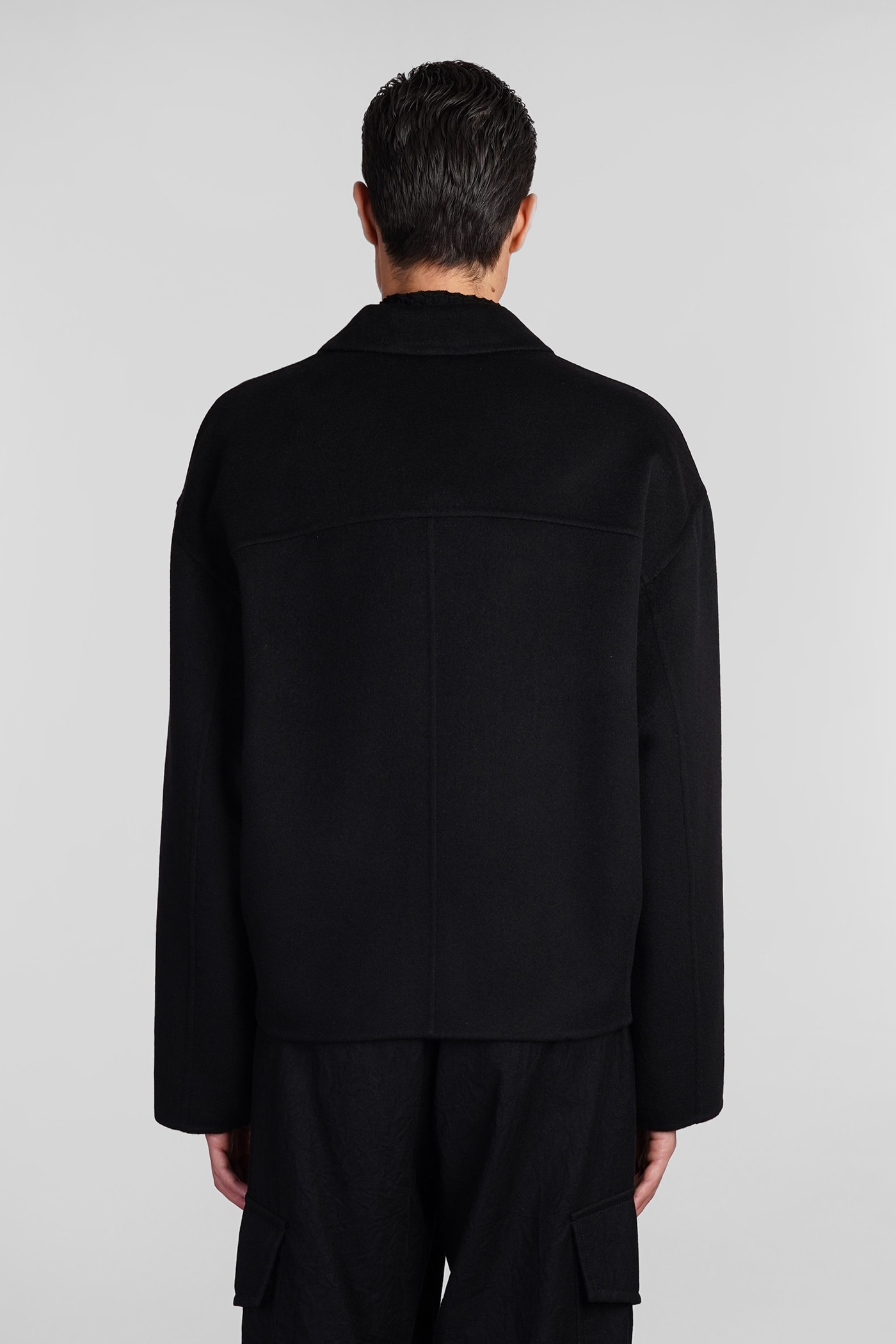 Shop Giorgio Armani Casual Jacket In Black Cashmere