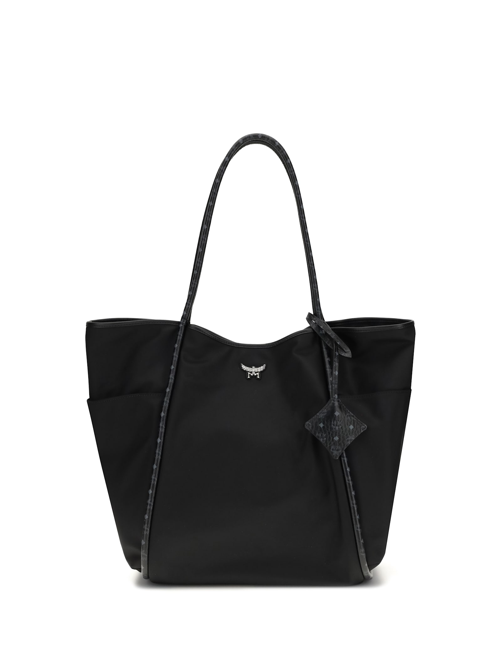 Mcm Aren Fbr Shopper Xlrg Bk In Black