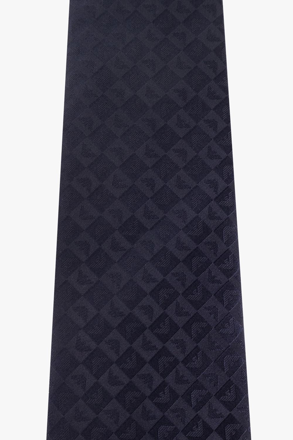 Shop Emporio Armani Silk Tie In Blue