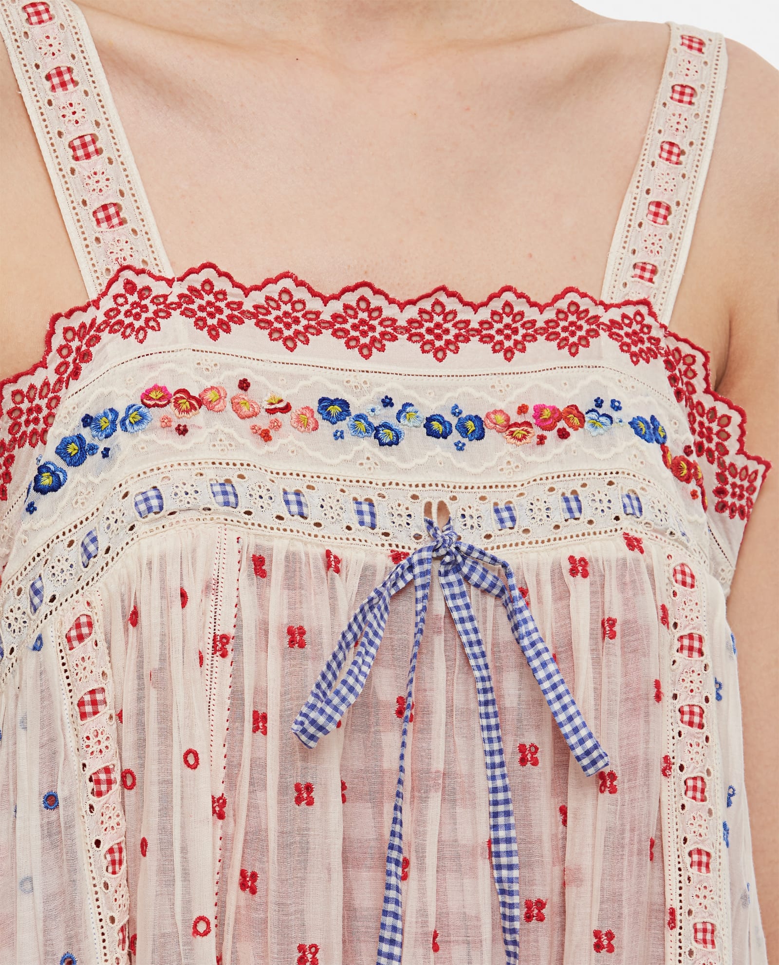 Shop Péro Embroidered Silk Dress In Multicolour