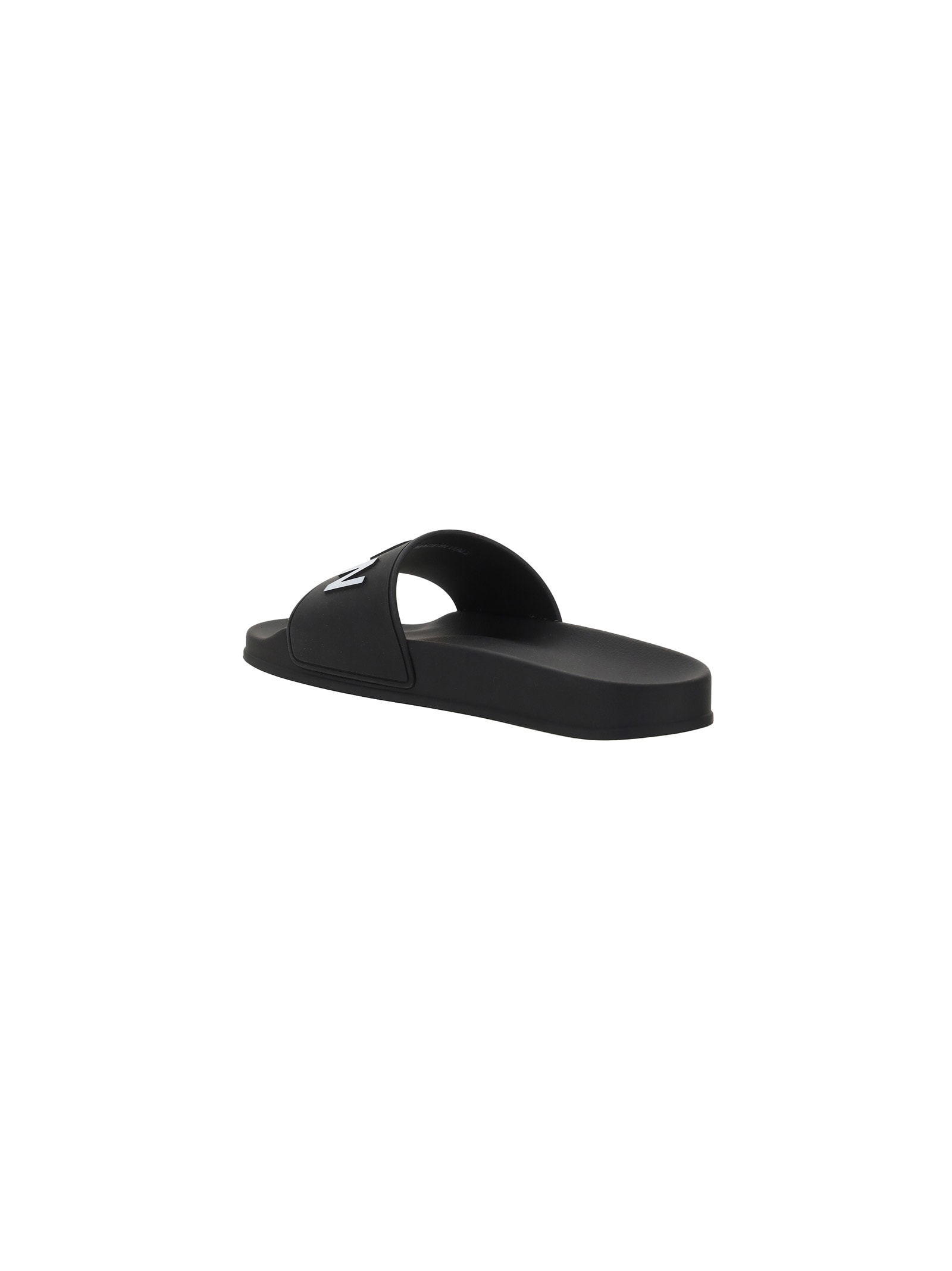 Shop Dsquared2 Slide Sandals Icon In Black