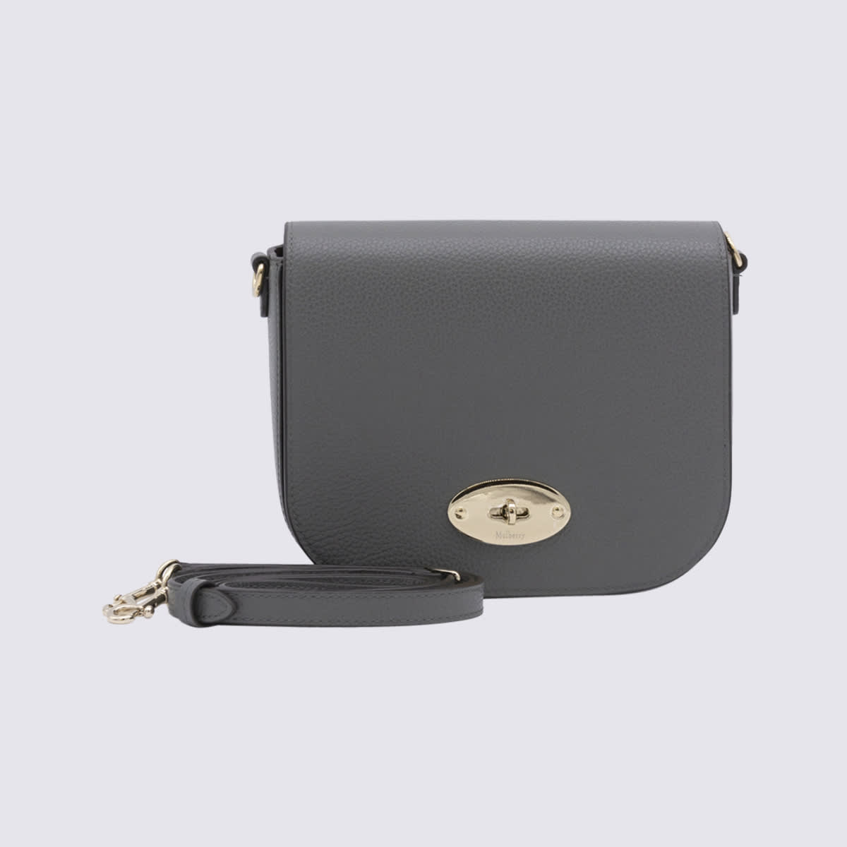 Shop Mulberry Grey Leather Darley Crossbody Bag In Charcoal