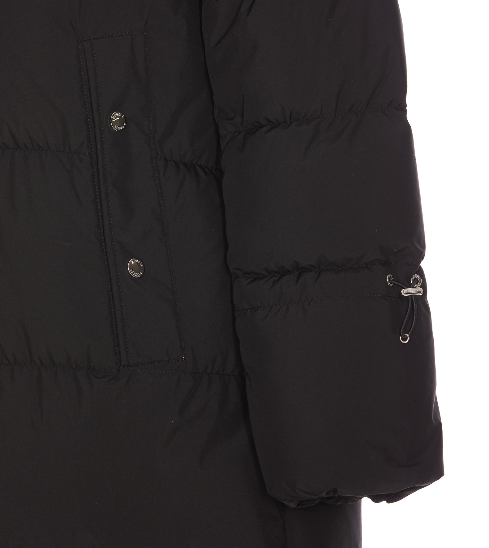 Shop Moorer Breuil Padded Coat In Black