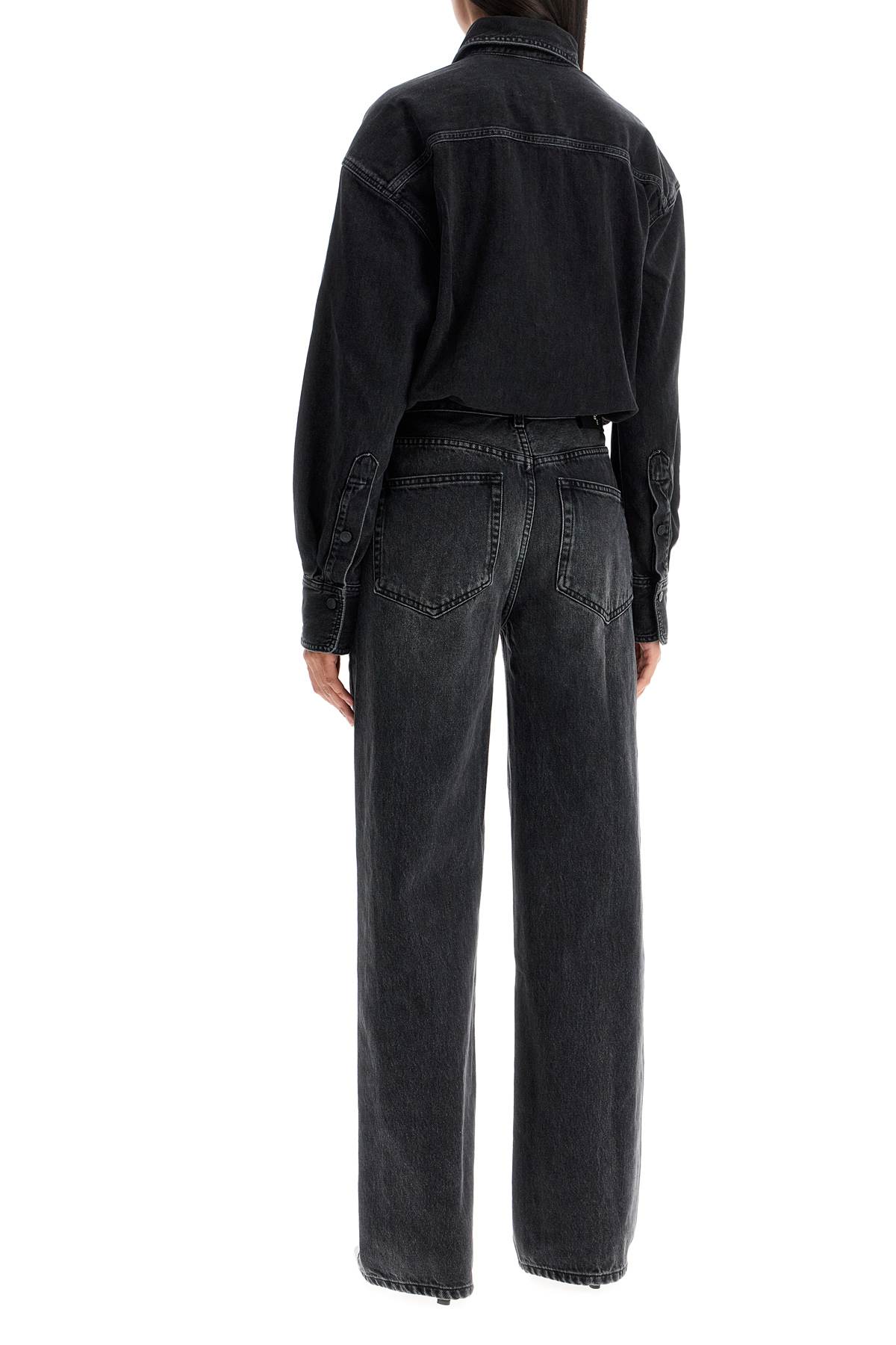 Shop Haikure Tilda Denim Jumpsuit In Medium Black (black)