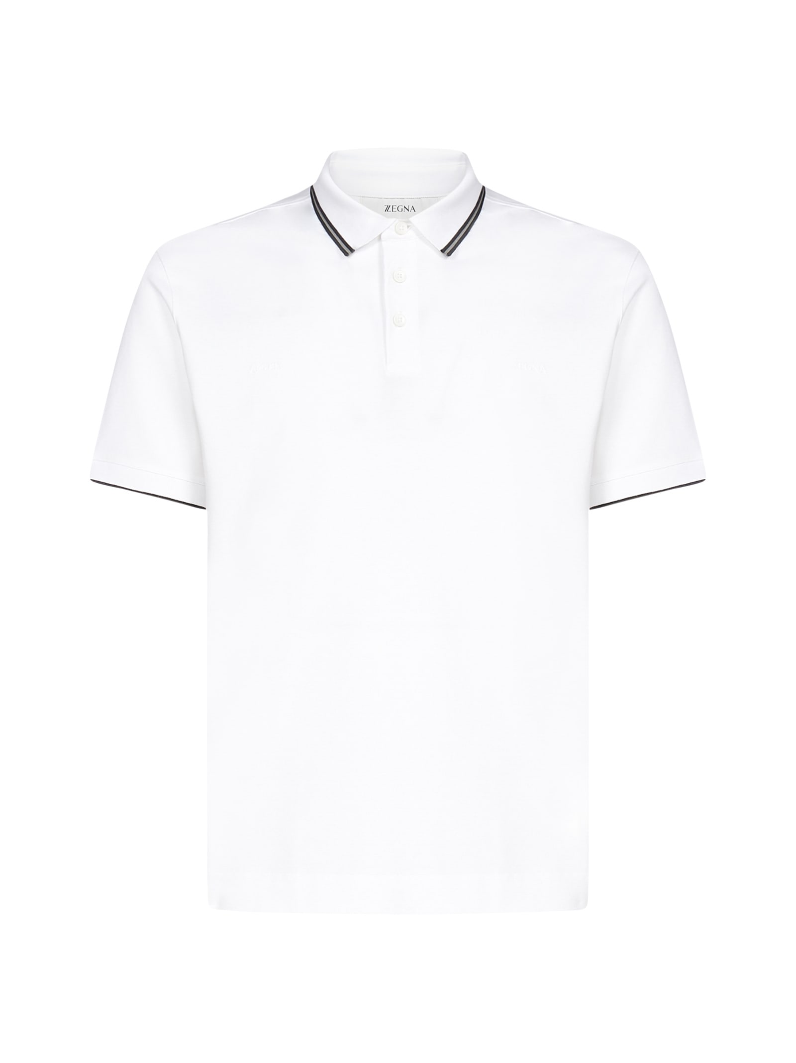 Z Zegna Logo Cotton Polo Shirt