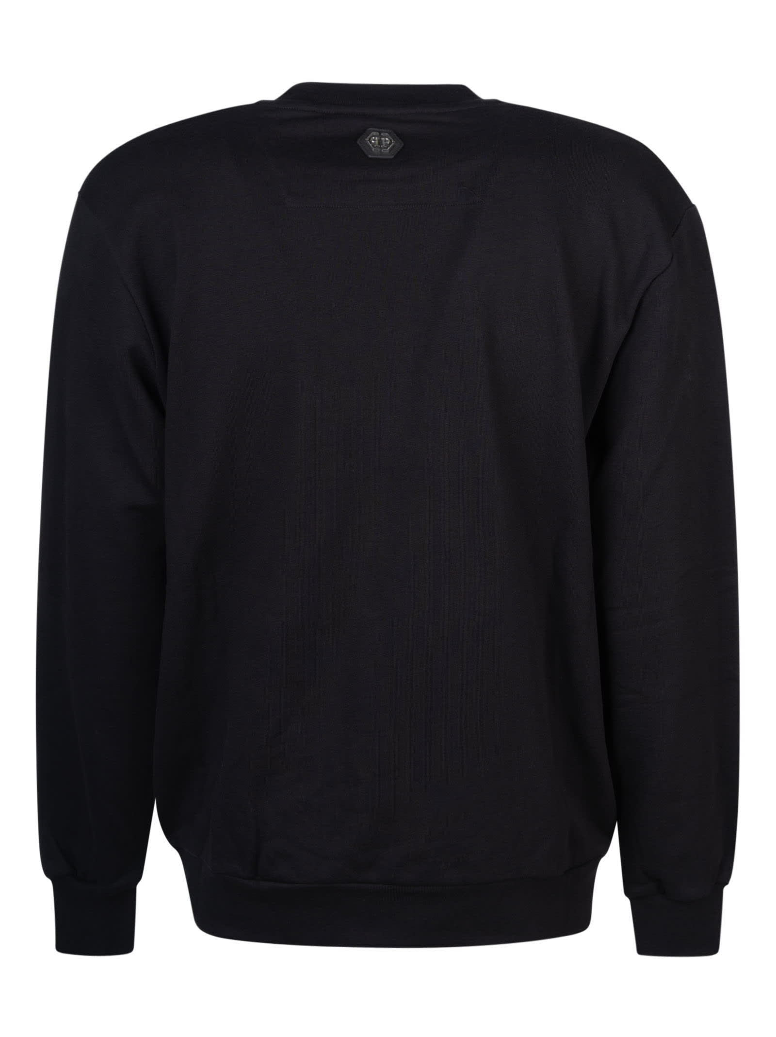 Shop Philipp Plein Skull & Plein Sweatshirt In Black/multicolor