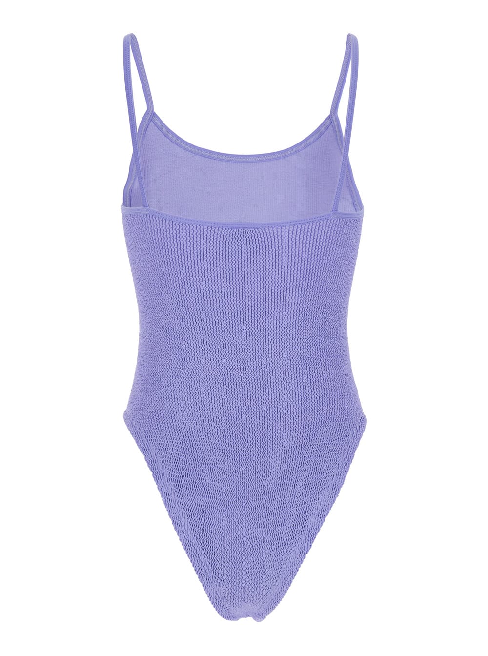 Shop Hunza G Pamela Violet Backless One-piece Swimsuit In Stretch Polyamide Woman