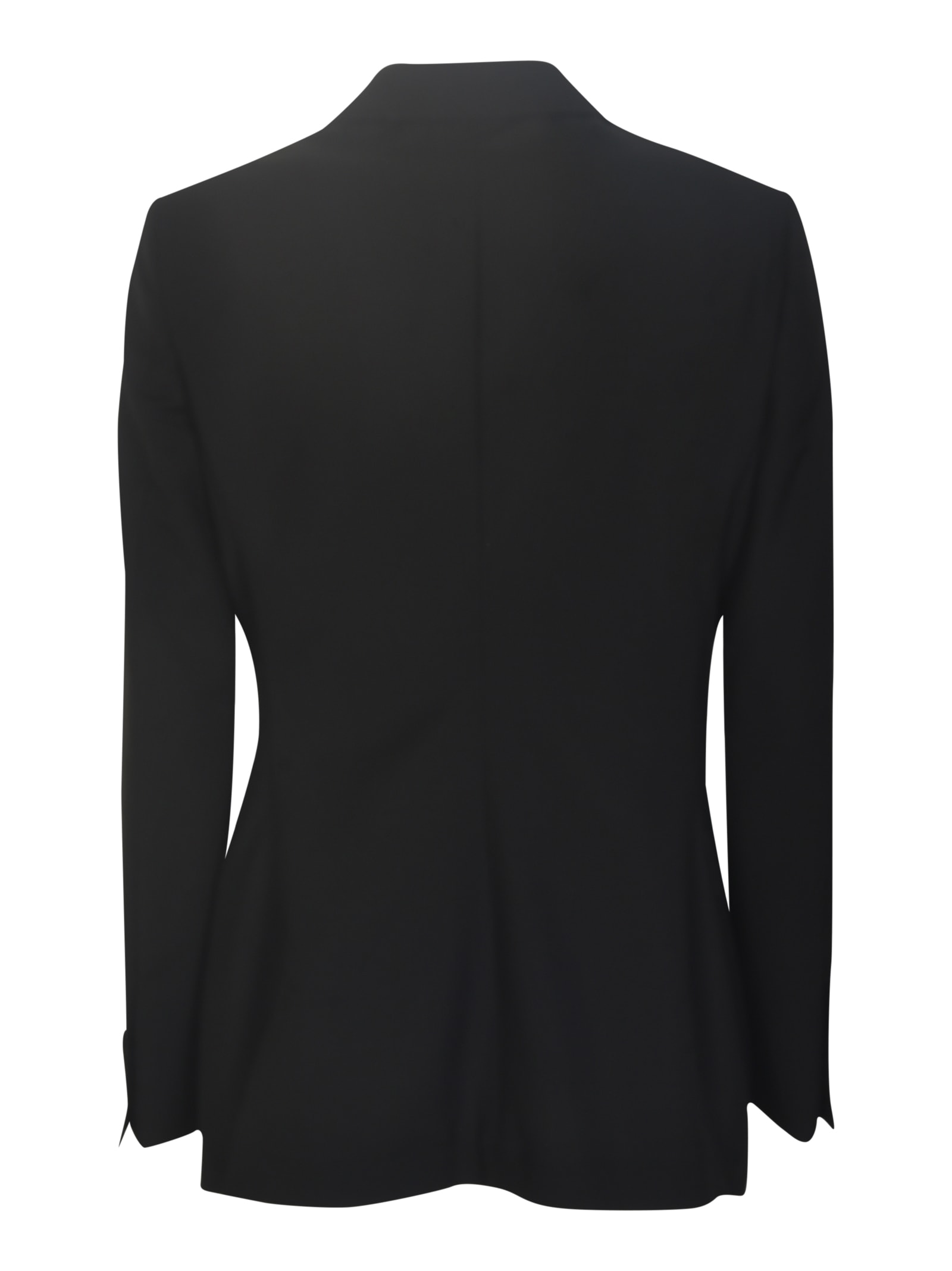 Shop Maurizio Miri Slim Fit Double-breasted Dinner Jacket In Black