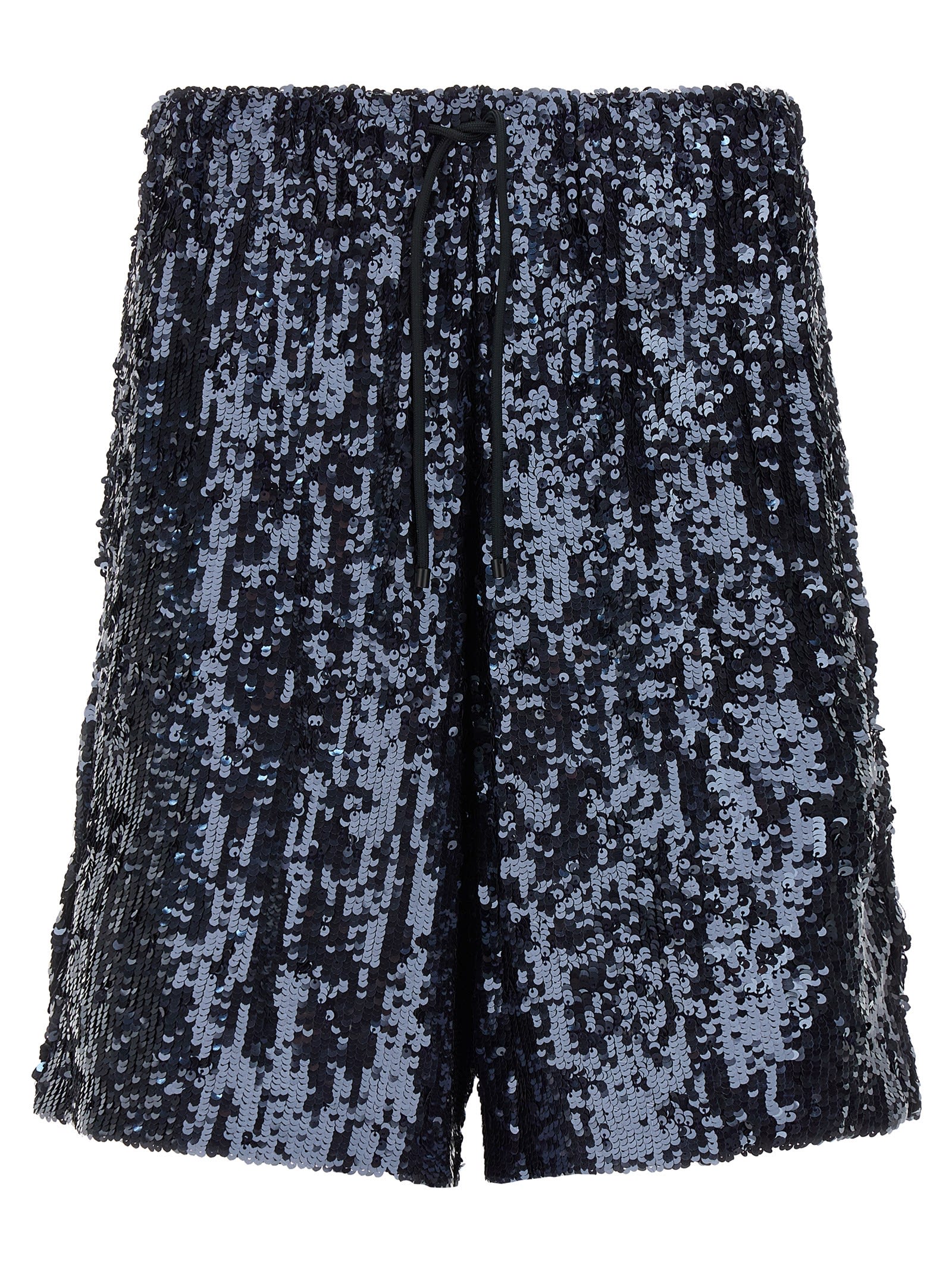 DRIES VAN NOTEN SEQUIN BERMUDA SHORTS