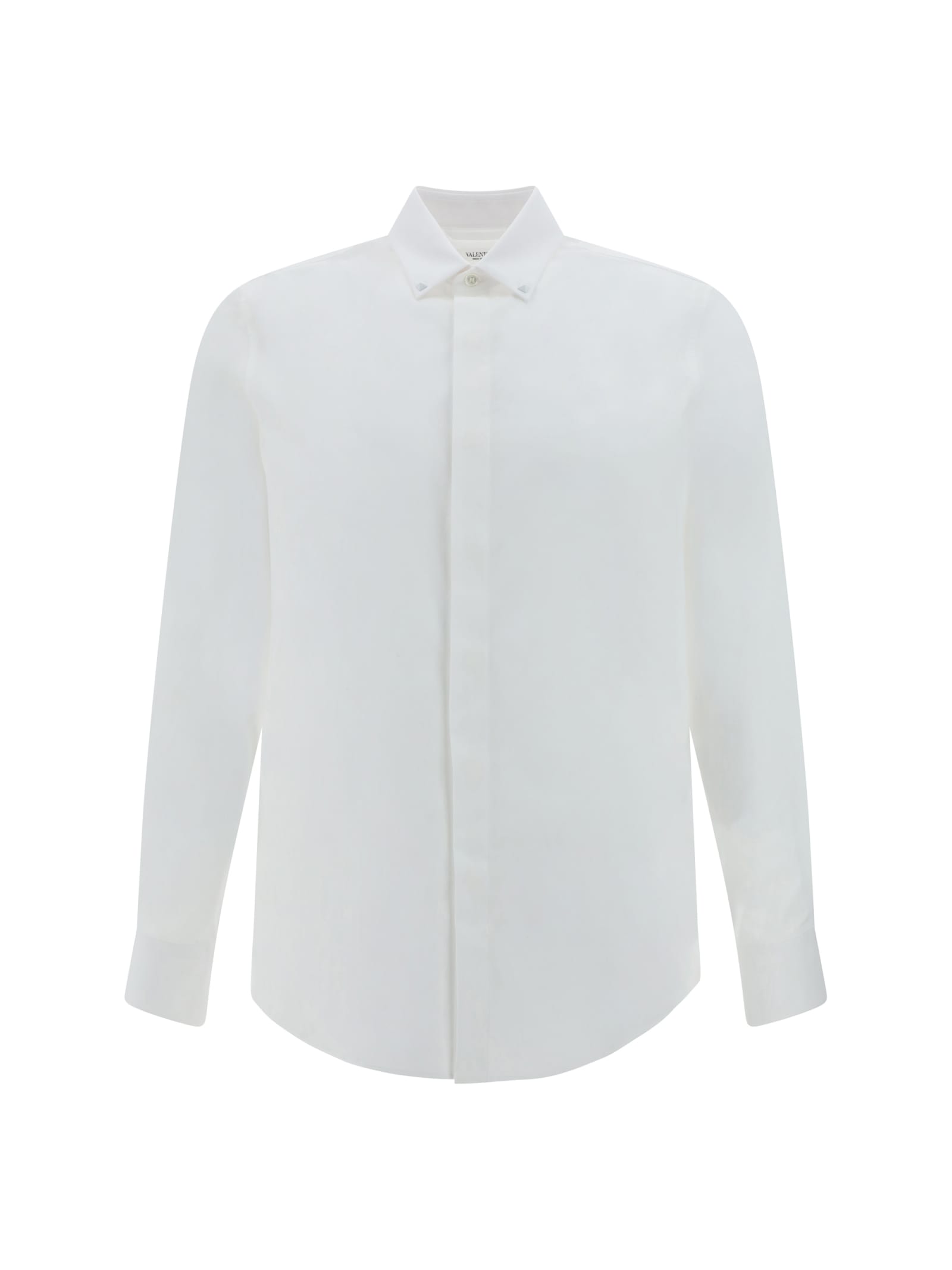 Shop Valentino Rockstud Shirt In Bianco