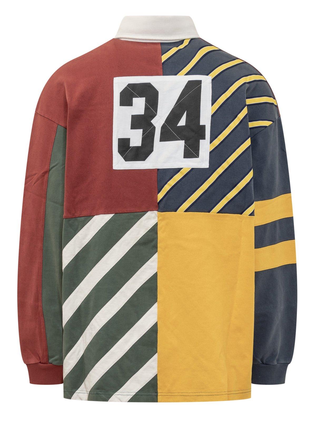 Shop Ambush Patchwork Rugby Shirt In Multicolor