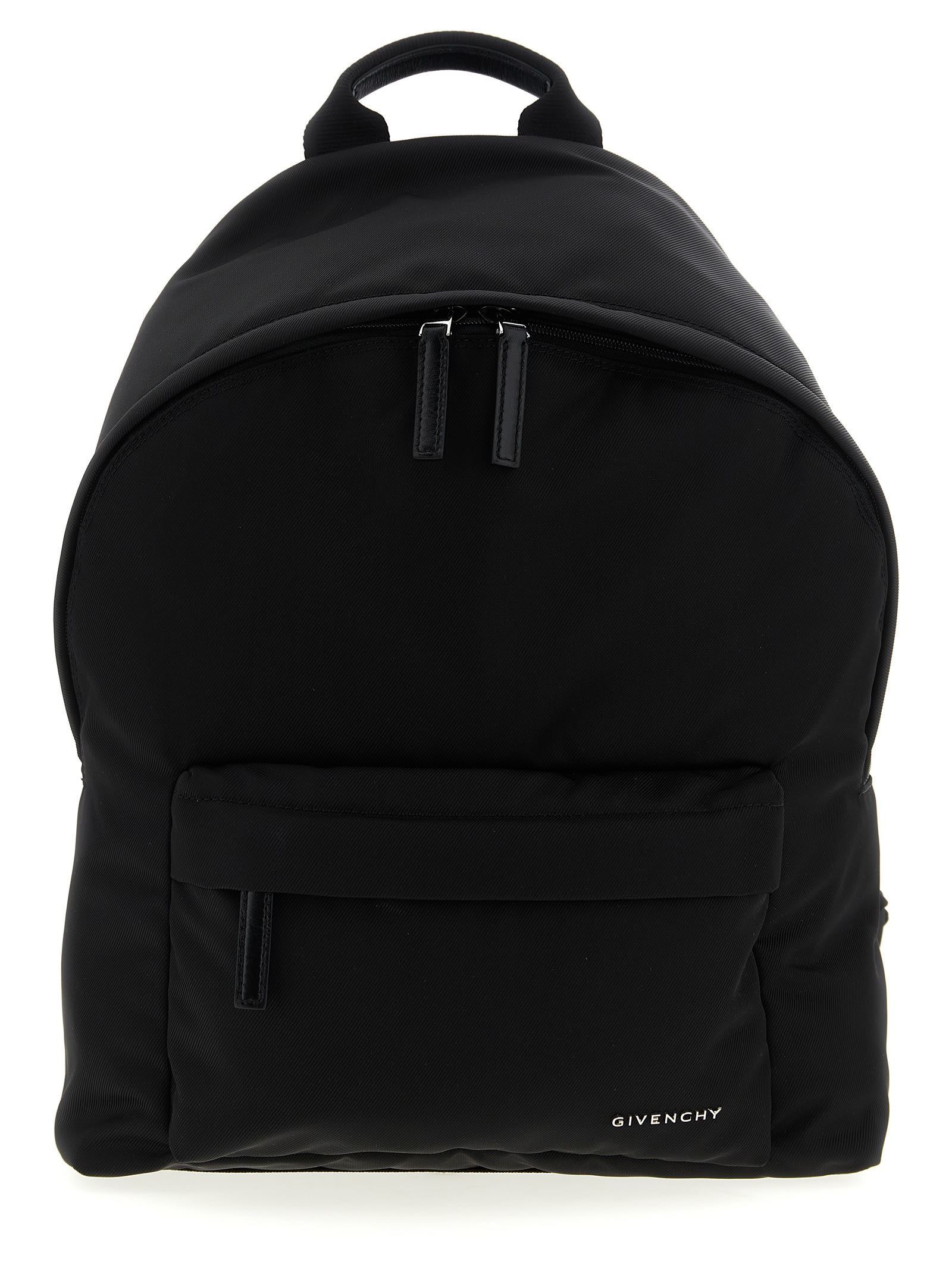 Givenchy Black Backpack With Adjustable Shoulder Straps And Logo On Front In Tech Fabric Man In Black
