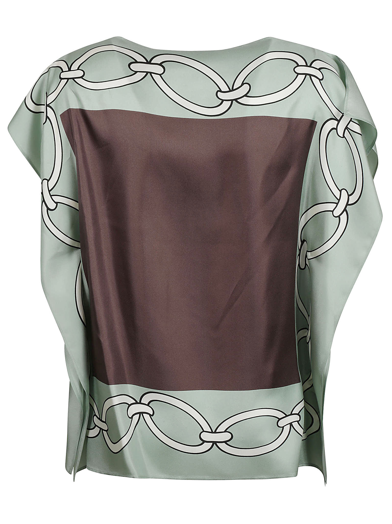 Valentino Chain 1967 Foulard-print silk dress - Green