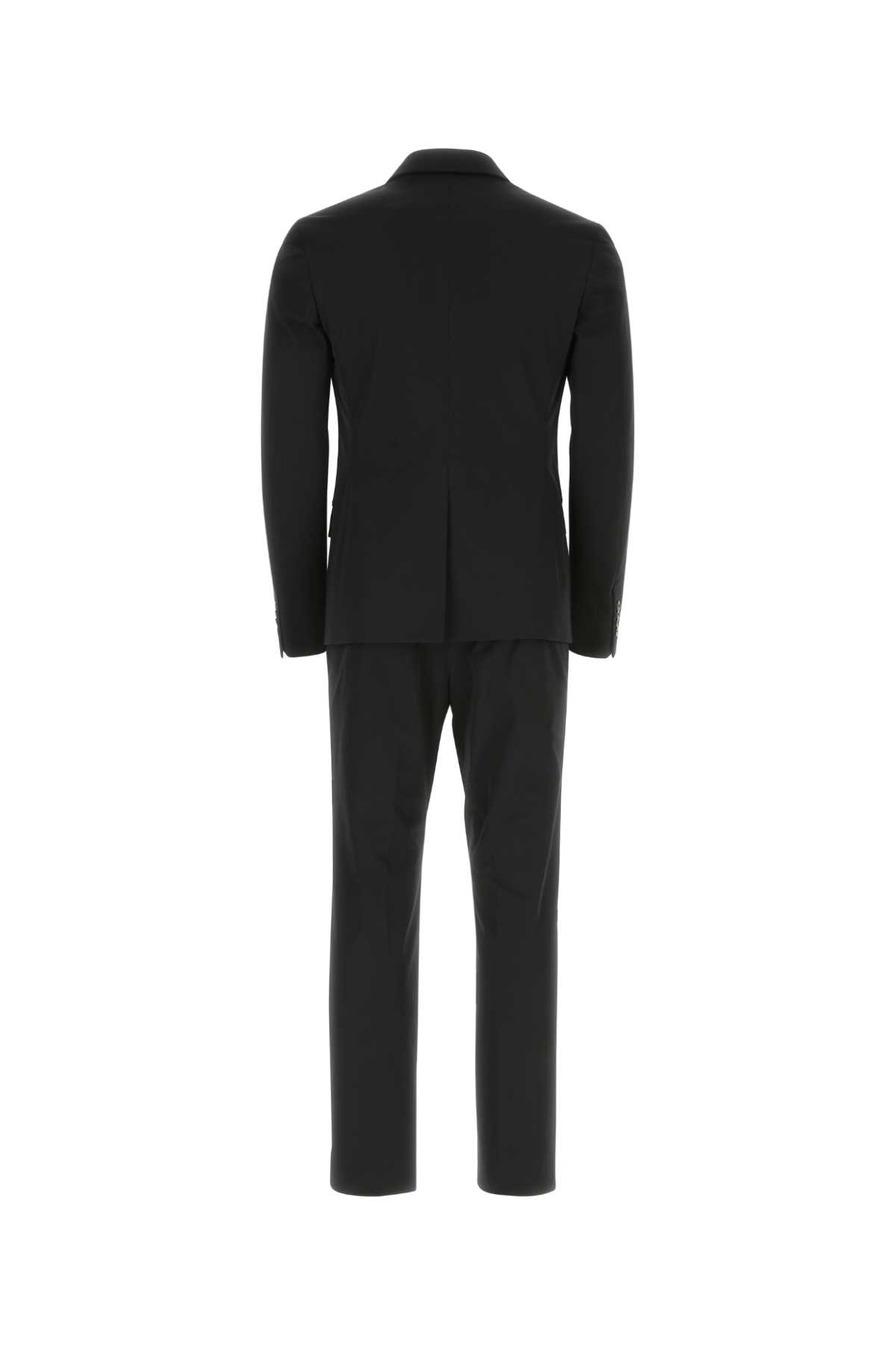 Shop Prada Black Stretch Polyester Suit In F0002