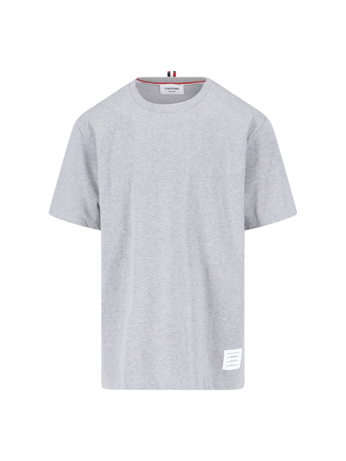 Shop Thom Browne Logo T-shirt In Lt Grey