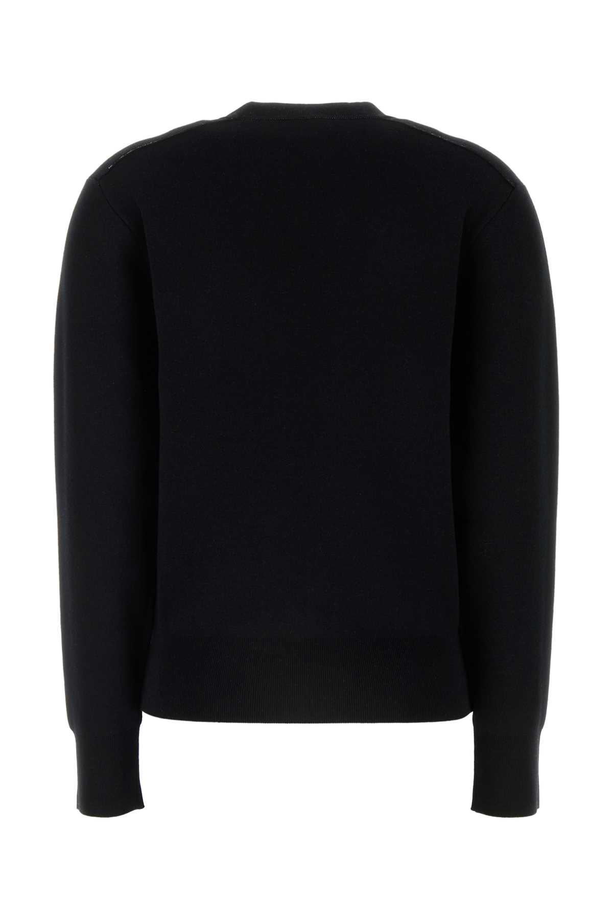 Burberry Wool-blend Mirrored Horse Sweater In Black