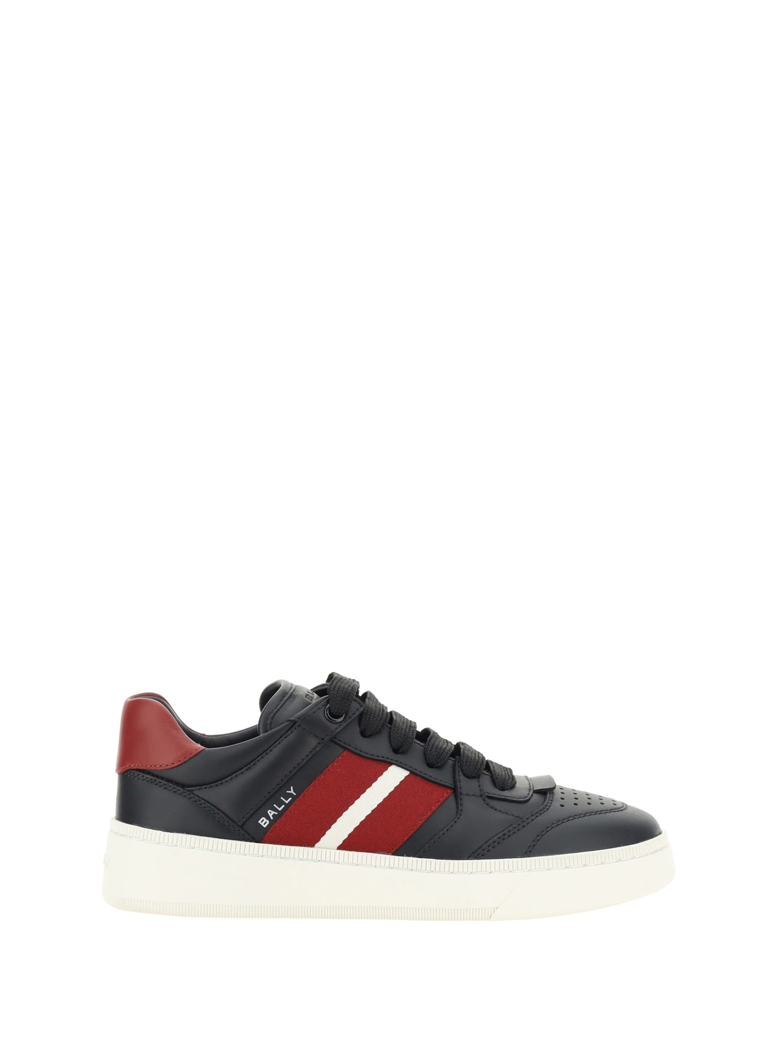 Shop Bally Rebby-w Sneakers In Black/ Red