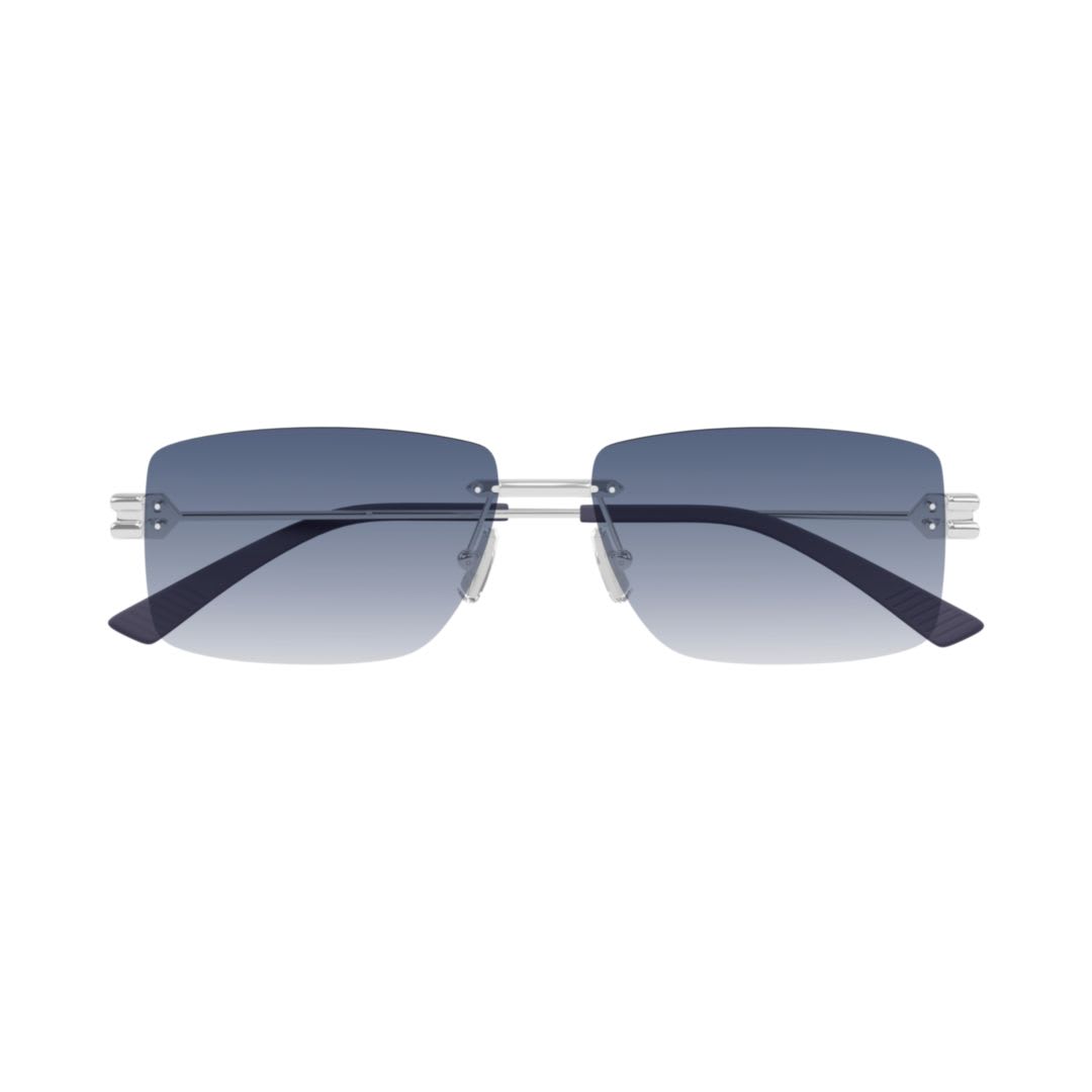 Bottega Veneta Bv1126s005-silver-silver-blue In Blue