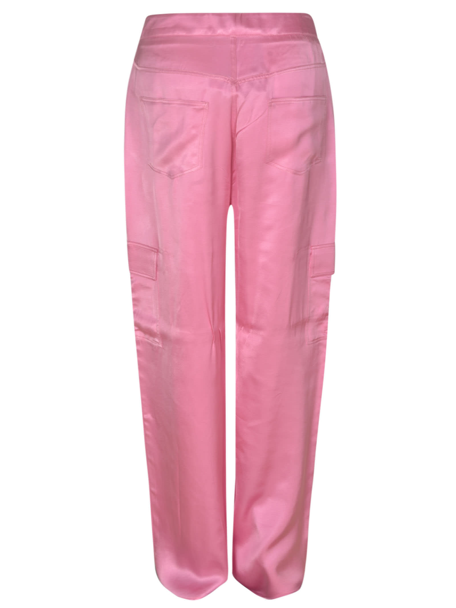 Shop Chiara Ferragni Cargo Straight Trousers  In Pink