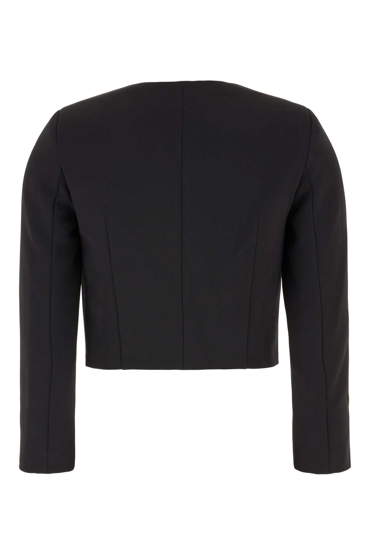 Shop Elisabetta Franchi Black Stretch Polyester Jacket In 110