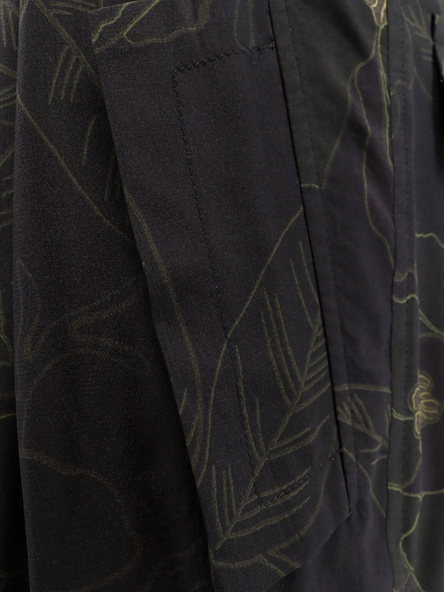 Shop Dries Van Noten Silk Cargo Trouser In Black