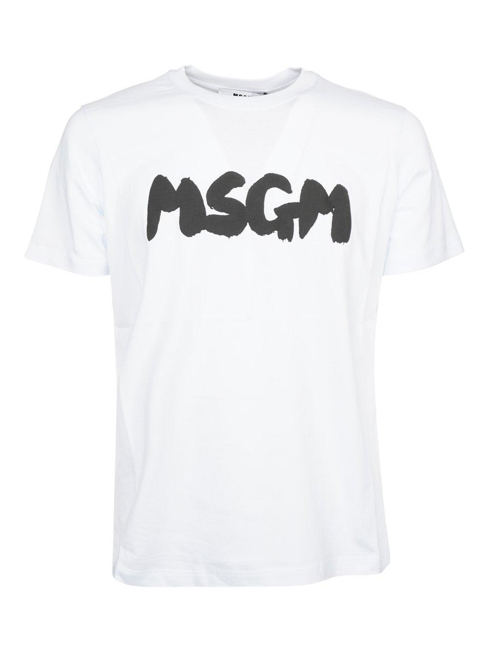 MSGM Logo-print Crewneck T-shirt